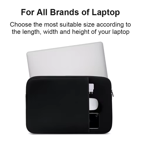 Laptop Bag Case For Macbook Air Pro 13 14 15.6 Xiaomi Lenovo Asus Dell HP Notebook Sleeve 13.3 Inch Protective Case Black Grey 8 best sales lenovo laptop accessories - №7