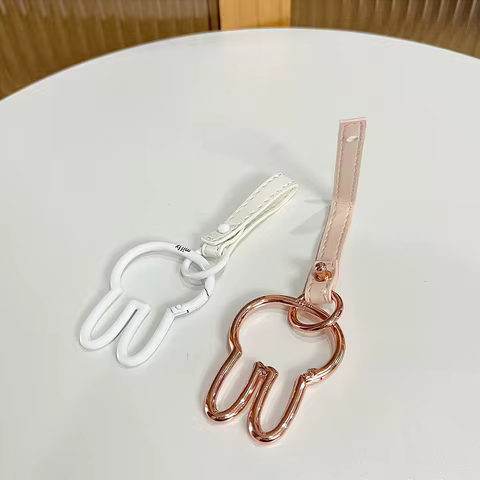 Kawaii Miffy Cute Key Chain Cartoon Rabbit Leather Multifunctional Metal Decoration Pendant Girl Festival Gift 10 best sales miffy sticker - №6
