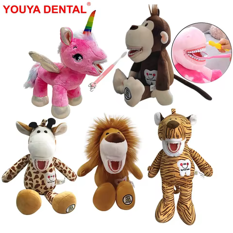 Dental Plush Toys With Teeth Model Toothbrush For Kids Children Stuffed Animals Dentist Soft Dolls Dentistry Accessories Gifts 6 best sales tooth toy - №1