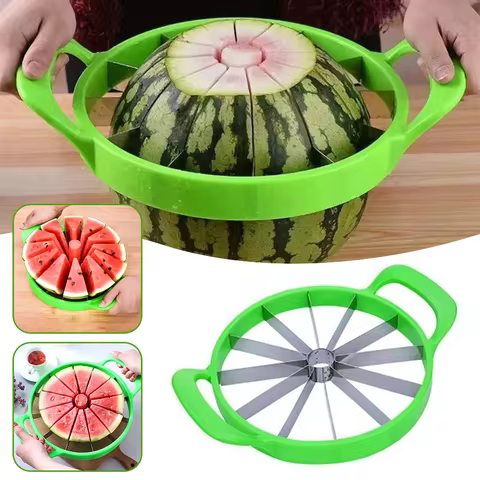 Manual Watermelon Slicers Cutter Stainless Steel Creative Labor-Saving Fruit Slicing Tool Large Fruit Dividers Kitchen Gadgets 12 best sales melon slicer - №11