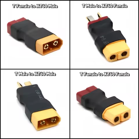 XT60 Male Plug to T Male / T Female Plug to XT60 Female Adapter For RC Helicopter Quadcopter LiPo Battery Plug Connector Pa 12 best sales dji air 2s charger - №9