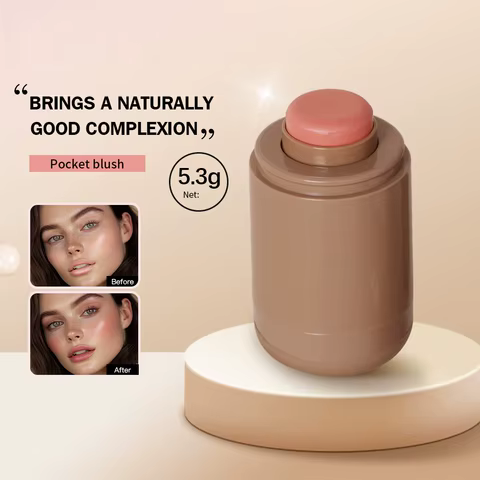 3-in-1Blush Stick Lasting Brightens Facial Cheek Stick Moisturizing Flash Lip Gloss Makeup Lip Gloss Face Rouge 8 best sales custom desk mat - №6
