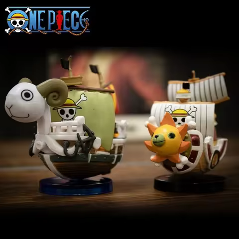 Anime One Piece Ship Figure Luffy Model Toy Super Cute Mini Boat THOUSANDSUNNY Going Merry Assembled Model Action Figure Gifts 10 best sales one piece barco - №3