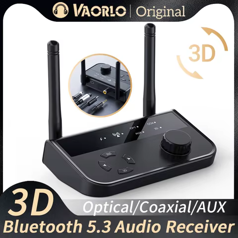 3D Stereo Bluetooth 5.3 Audio Receiver Optical/Coaxial/3.5mm AUX Analog Digital Signal Output Wirelss Adapter For Car Speaker 10 best sales usb type c wireless adapter - №2