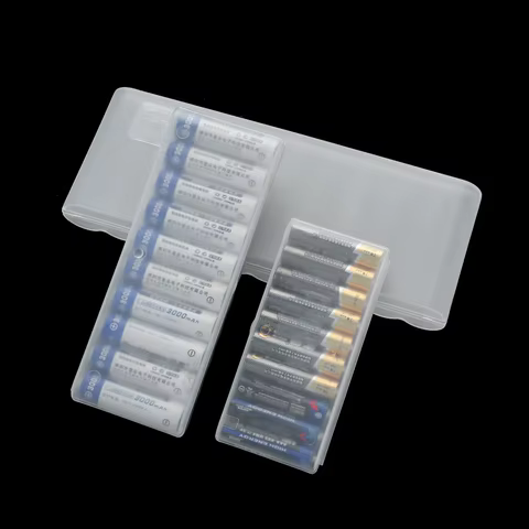 10 Slot Plastic Hard Container Case Battery Storage Box For AAA/AA/18650 Battery Organizer Accessories 6 best sales reention battery case - №3