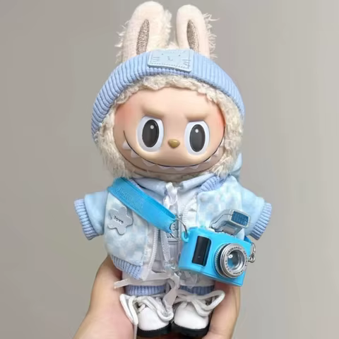 For Labubu V1 V2 for Bao-ao outfit Doll Clothes Fashion Sports Clothes Doll Clothes Color Match Hoodies Dolls Accessories 12 best sales doll hoodie - №10