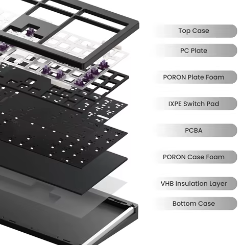 Akko MonsGeek M5W Mechanical Keyboard Kit 108 Keys 100% RGB Hot-swappable USB Type-C/2.4G/BT5.0 Wireless Tri-mode Barebone Kit 10 best sales 108 keyboard kit - №10