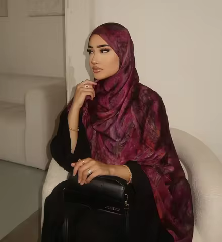 8 best sales printed chiffon hijab - №3