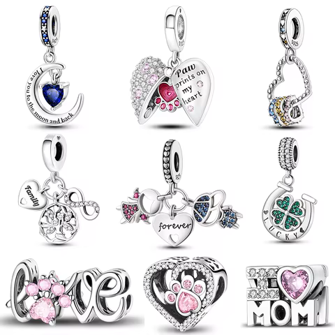 Original 925 Sterling Silver Charm Beads Tree of Life Cute Claw Love Family Charm Pendant Fit Bracelet DIY Jewelry Birthday Gift 12 best sales charm diy - №3