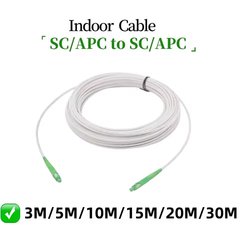 Fiber Optic Wire APC SC to SC Optical Single-mode 1-core G657A1 Indoor Extension Cable 3M/5M/10M/15M/20M Fiber Optic Patch Cord 12 best sales fiber optics - №12