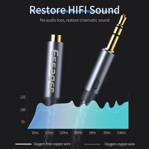 Essager Headphone Extension Cable Jack 3.5mm Audio Aux Cable 3.5 mm Female Splitter Speaker Extender Cord For Earphone Adapter 12 best sales 2 male 1 female 3.5mm - №1
