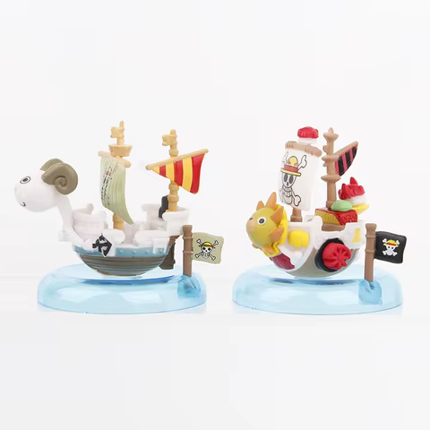 8pcs/set One Piece Anime Thousand Sunny Pirate Ship Navy Going Merry Boat GK Model Collection Fashion Decor Toys Birthday Gifts 10 best sales one piece barco - №10