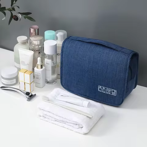 Oxford Fabric Men Business Portable Storage Bag Toiletries Organizer Women Cosmetic Bag Waterproof Hanging Travel Wash Pouch 6 best sales luxury makeup organizer - №3