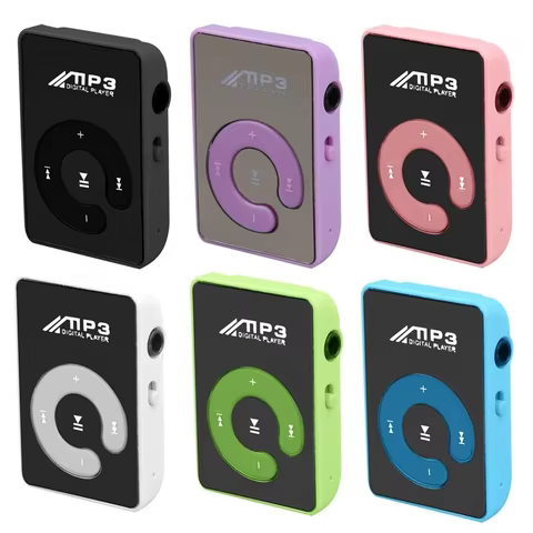 Portable Mini Mp3 Clip Card MP3 Music Player Mirror Card Clip High Quality Digital Music Media Playback Support SD TF Card 8 best sales playback - №8