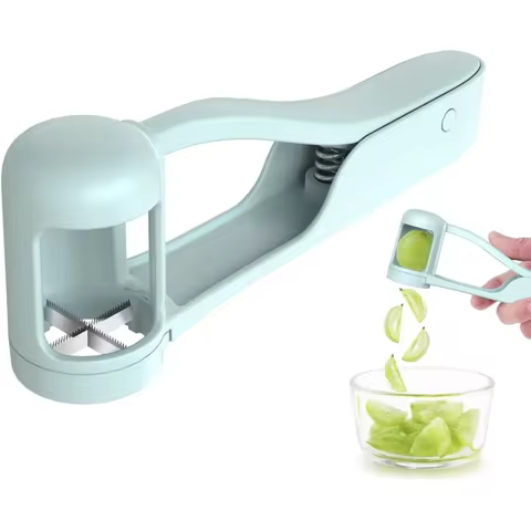 Grape Slicer, Grape Cherry Tomato Strawberry Cutter, Suitable for Vegetable, Fruit Salad, Stainless Steel Kitchen Small Tool 10 best sales grape cutter - №4