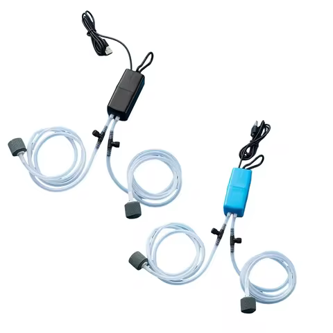Mini Aquarium Air Pump Kit Oxygen Pump with Air Stone,Silent High Energy Efficient,USB Aquarium Filter, Fishing Tank Accessories 10 best sales aquarium air compressor - №10