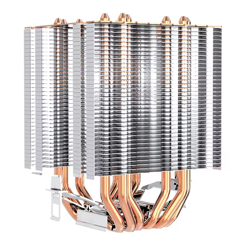6 Heat Pipe CPU Cooler 4Pin PWM PC Quiet Air Cooler Fan for Intel LGA 1366 1700 1200 1150 1151 1155 2011 X79 X99 AM3 AM4 AM5 12 best sales graphic card cooler - №8