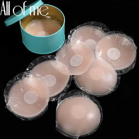 Reusable Women Breast Petals Lift Nipple Cover Invisible Petal Adhesive Strapless Backless Stick on Bra Silicone Breast Stickers 6 best sales silicon fake breast e cup - №5