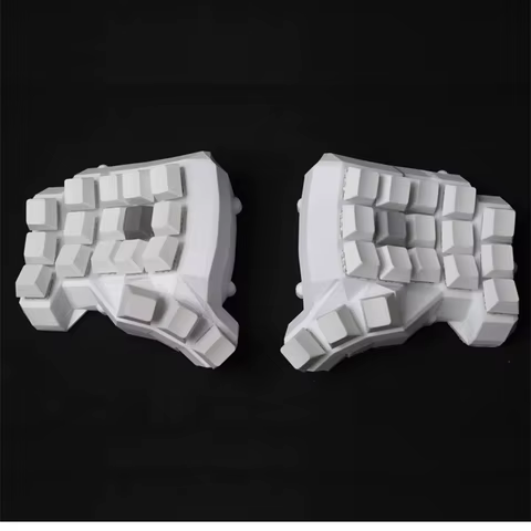 Dactyl Manuform 3*5 Split Keyboard Wired Hot Swap Curved Ergonomic Keyboard Custom VIAl Key Change Office Gaming Keyboard Gift 12 best sales dactyl - №11