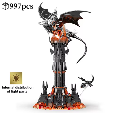 Moc-Lord Movie Rings Model The Fell Beast Magic Tower Building Blocks Fortress Castle Creative Assemble Bricks Toys Gift For Ki 6 best sales lord of the rings toys - №3