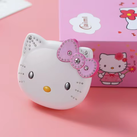2024 New Kawaii Sanrio Hello Kitty Flip Phone Cartoon Cute Children White Pink Mini Phone Birthday Gifts For Kids Toys For Girls 10 best sales pink mobile phone - №10
