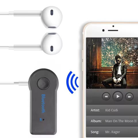 Aux Car Bluetooth 5.0 Receiver 3.5mm 3.5 AUX Jack Stereo Music Audio Car Transmitter Speaker Amplifier Wireless Adapter with Mic 6 best sales receptor duosat - №1