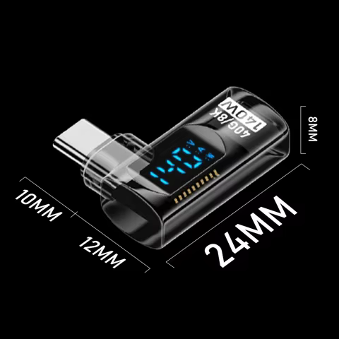90 Degree USB C Adapter Right Angle U Shape Type C Adapter 40Gbps Data Transfer PD 140W USB4.0 8K 60Hz Video for Thunderbolt 3/4 8 best sales type c to vga - №8