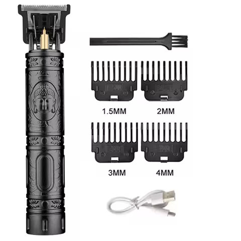 Carving Hair Clipper Professional Hair Cutting Machine Barber Rechargeable Hair Trimmer Metal Haircut Machine Clipper for Men 10 best sales self cut system - №9