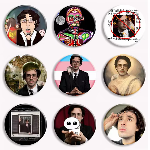 Will Wood The Normal Rat In The Moon Album Cover Aesthetic Button Pin Creative Funny Meme Brooch Badge Bag Decor Fans Collect 10 best sales wooden brooch - №9