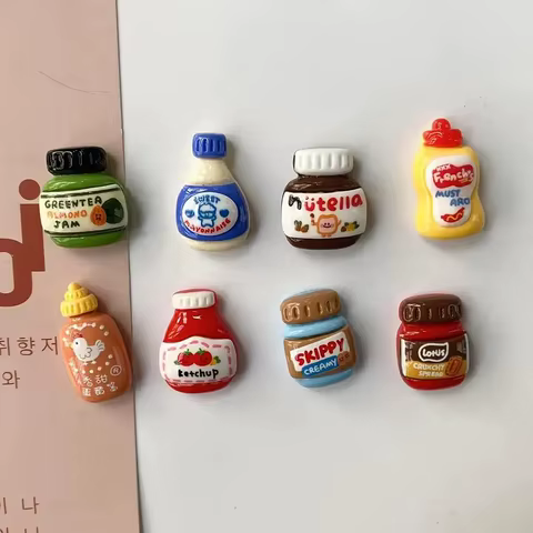 8pcs Refrigerator Magnets, Kawaii Cartoon Food Fridge Magnets, Cute Decorative Magnets Personalized Fridge Magnet Locker Cabinet 8 best sales refridgerator magnet - №1
