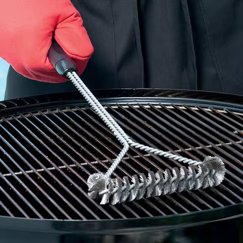 Barbecue Grill BBQ Brush Clean Tool Grill Accessories Stainless Steel Bristles Non-stick Cleaning Brushes Barbecue Accessories 8 best sales electric grill brush - №4