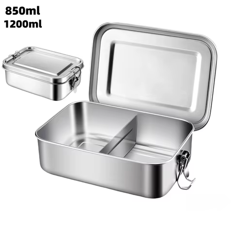 Stainless Steel Lunch Box for Kids And Adults, Portable Leak-Proof Bento Box, Travel Food Meal Prep Container Dishwasher Safe 8 best sales meal - №5