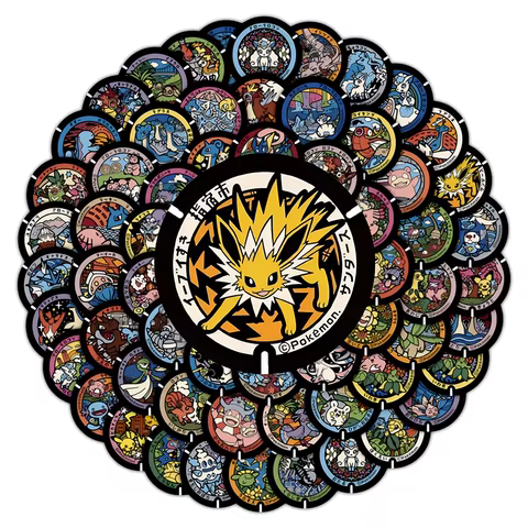 50/108pcs Kawaii Anime Pokemon Stickers Cute Pikachu Eevee Cartoon Decals Laptop Phone Scrapbook Classic Kids Sticker Toy 8 best sales pokemon wall stickers - №7