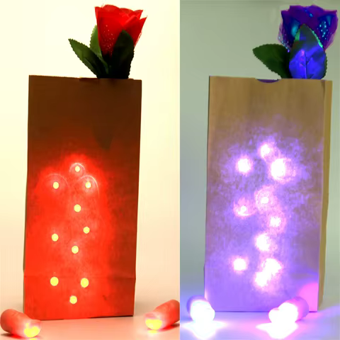 Bag O Lites (Red And Blue ) Magic Tricks Toys Including D'Light Fingers And Rose Flowers Stage Light Lovers Couples Maigc G8368 10 best sales rose magic - №6