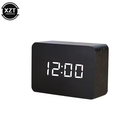 8 best sales digital clock wooden - №7