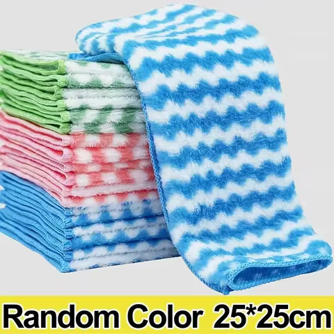 5/10/20pcs Kitchen Towel, Ultra-fine Fiber Light Gray Cleaning Cloth Set, Absorbent, Soft And Stain-removing Cloth 12 best sales roster - №9