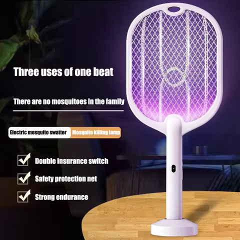 Upgraded 3000V Mosquito Swatter with TYPE-C Charging, 3 in 1 Electric Mosquito Swatter, Mosquito Killer Lamp 10 best sales electric mosquito racket - №3