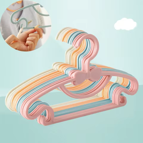 5-50Pcs Baby Hangers Plastic Kids Clothes Storage Hanger Rack for Nursery Children Hangers Toddler Infant Portable Coats Home 6 best sales hangers baby - №4