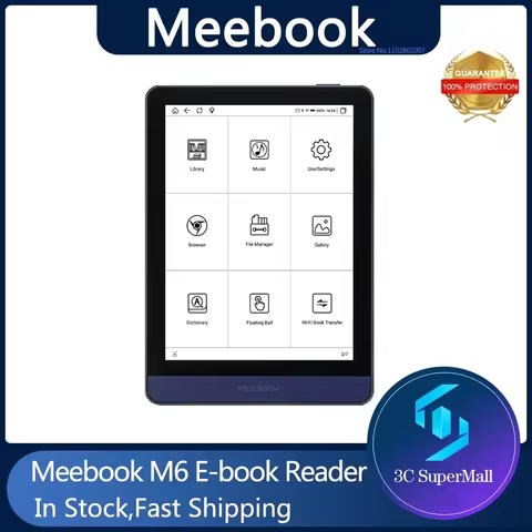 Original Meebook M6 E-book Reader 6 inch E-ink 300PPI Screen Ereader with Dual Color Frontlight 3G/32GB Android 11 EBook Reader 10 best sales ebook reader color 10 - №7