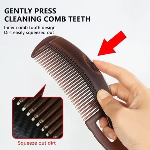 Dandruff Removal Scalp Hair Combs Hair Dressing Comb Self-Cleaning Anti-Static Massage brushes Hair Salon styling tools 12 best sales propolis serum - №12