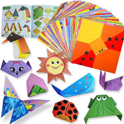 Origami Kit 30/96 Sheets Origami Paper Craft Guiding Book DIY Art Craft Projects Supplies for Beginners Children Kids Boys Girls 6 best sales diy gift - №5