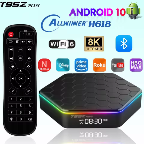 T95Z PLUS Allwinner H618 Android 12 8K UHD WIFI6 TV Box Dual-band WiFi BT5.0 Ethernet 100M Set-top box 6 best sales receptor duosat - №5