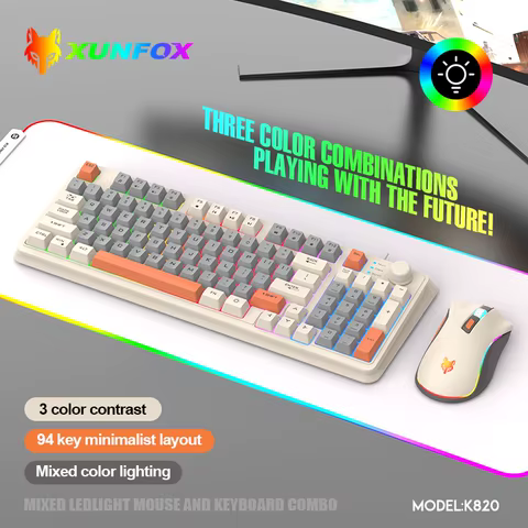 10 best sales wireless mechanical keyboard and mouse - №7