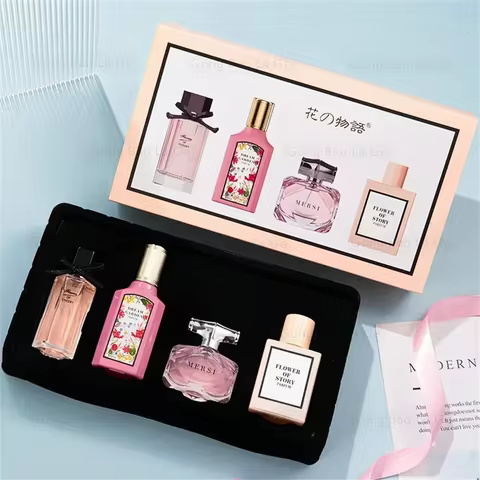 Floral Scent Gift Box 110ml Four Piece Set Women Духи Fragrance Perfume Balminess Pheromone Eau De Parfum Floral Scent Toilette 8 best sales perfume kit - №6