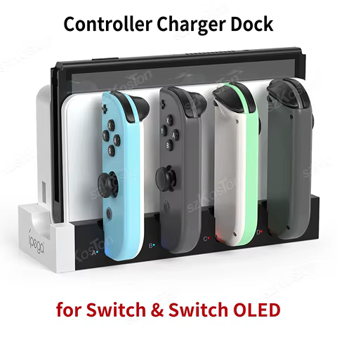 Controller Charger Dock Compatible with Nintendo Switch OLED Joycons Charging Stand Station for Nintendo Switch Accessories 10 best sales switch oled display - №1