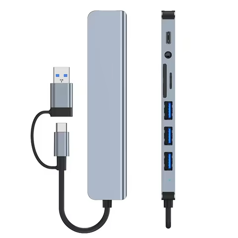 8 In 2 USB HUB With Splitter Card Reader, USB C Port, USB 3.0 / 2.0, SD/TF Splitter Card Reader, Docking Station 10 best sales asus zenfone 8 - №3
