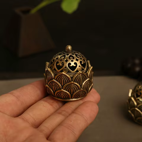 1PC Lotus Incense Cone Holder, Mini Asian Zen Decor, Small Flower Burner for Home Office Meditation Gift 8 best sales bokhoor - №8