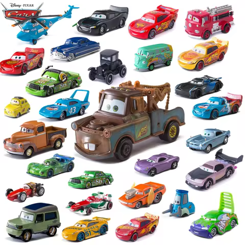Cars Disney Pixar Cars Lightning McQueen Mater Jackson Storm The King Mater 1:55 Metal Alloy Car Toy Model Toys Children Gifts 10 best sales game of thrones earrings - №9