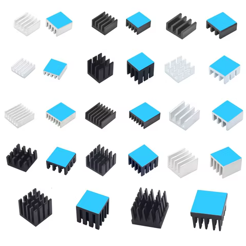 Aluminum Heatsink Radiator Heat sink for Electronic IC Chip RAM MOS Dynatron Raspberry Pi Cooling With Thermal Conductive Tape 10 best sales heatsinks - №7