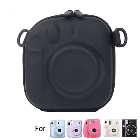 For Fujifilm Instax Mini 7+ 8/9/11/12/40 EVA Universal Hard Case Storage Bag Fujifilm Film Camera Bag with Shoulder Strap 8 best sales instax mini 11 case - №1